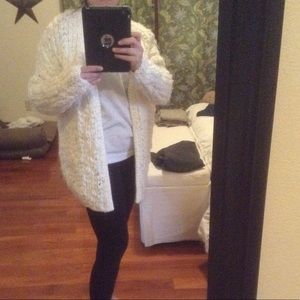 Oversized chunky knit cardigan